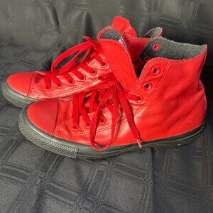 Converse Chuck Taylor High Top Rubber Rain Red Boot Sneakers Men's Size 9 - EUC